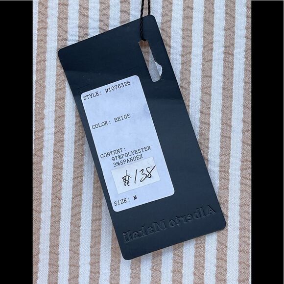 ALBERTO MAKALI SEERSUCKER OFF THE SHOULDER BLOUSE MEDIUM - Picture 7 of 13